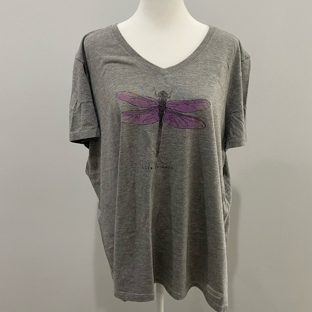 XL Life is good dragonfly tee